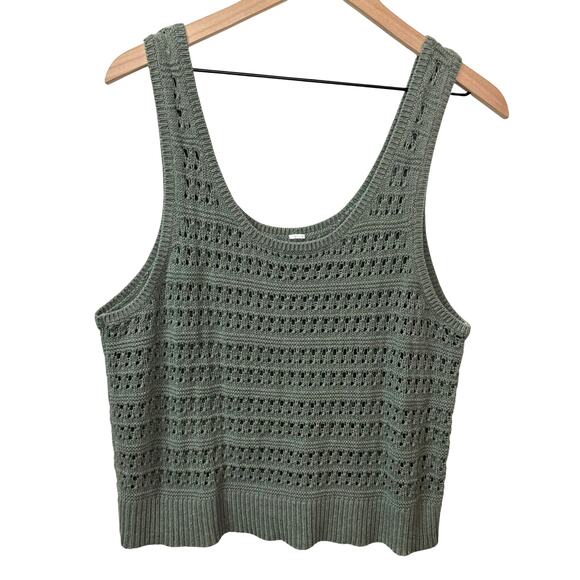 OLD NAVY Cotton Lace Tank Top Women's XL Cottagecore Coastal Grandma Boho Summer - Picture 1 of 8